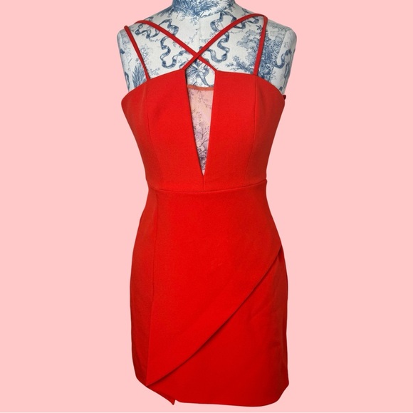 BCBGMAXAZRIA Linzee Curry Red Mini Dress - Picture 1 of 3